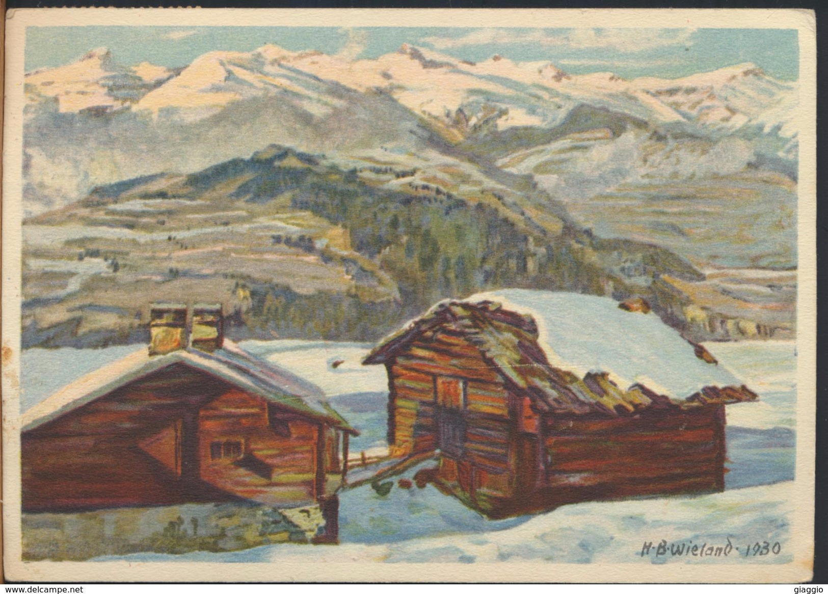 °°° 3269 - GR - H.B. WIELAND - CHALETS A OBERSAXEN - 1931 °°° - Obersaxen