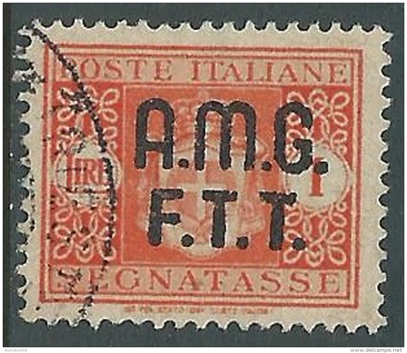 1947 TRIESTE A SEGNATASSE USATO 1 LIRA - LL3 - Taxe