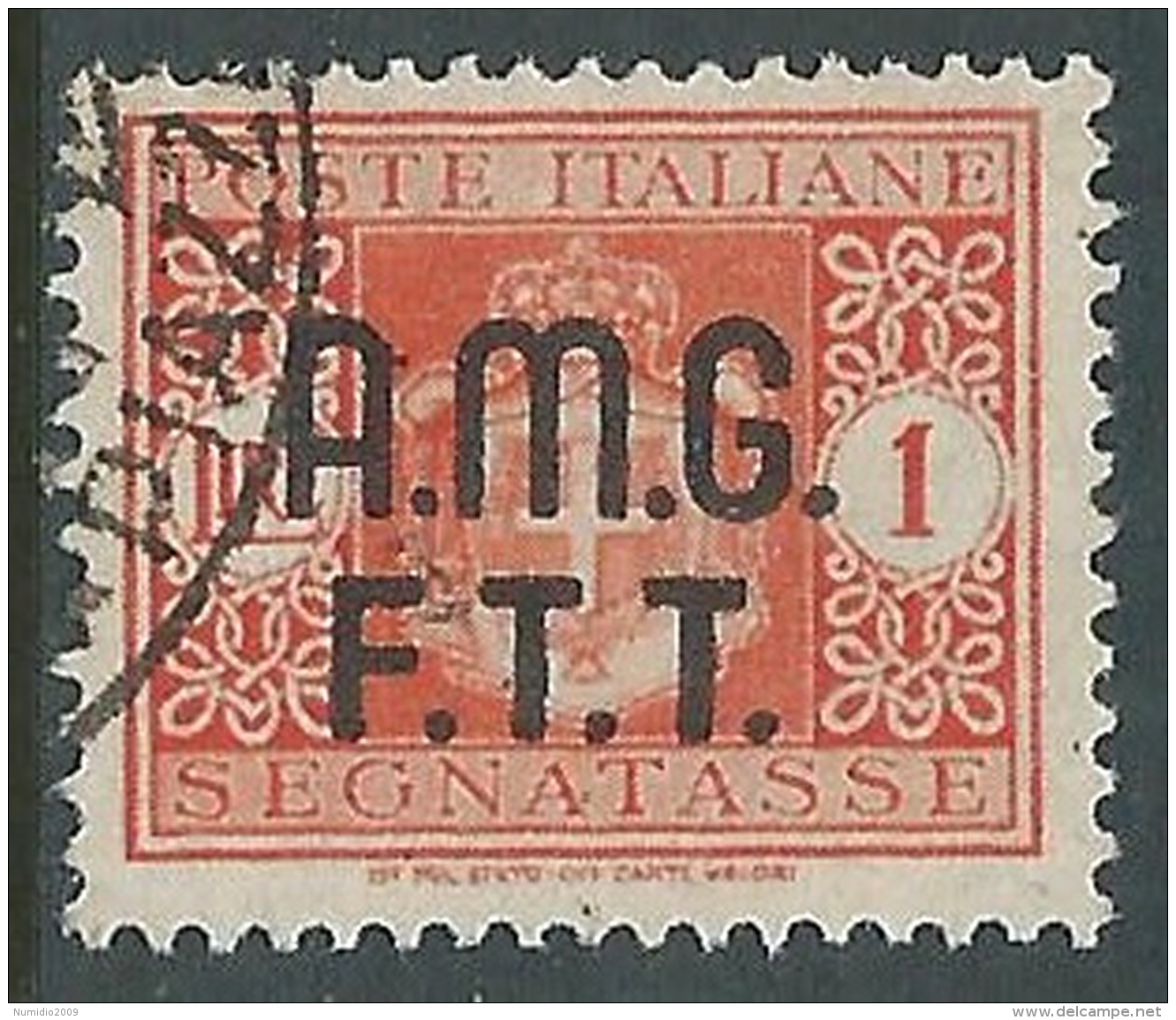 1947 TRIESTE A SEGNATASSE USATO 1 LIRA - LL4 - Postage Due