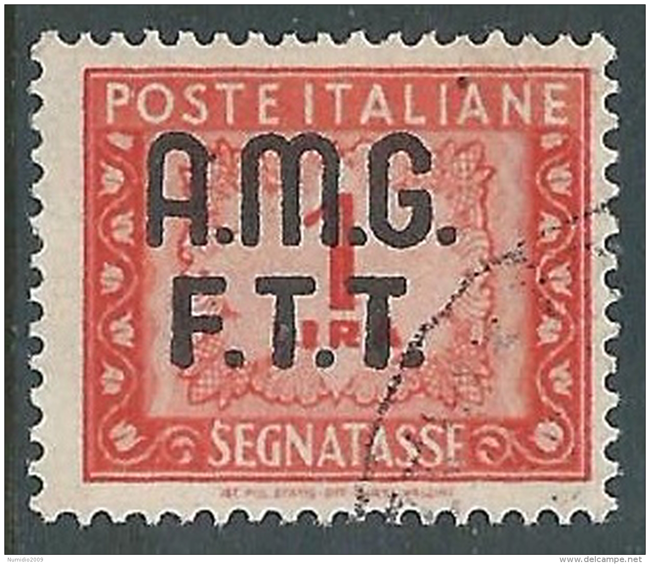 1947-49 TRIESTE A SEGNATASSE USATO 1 LIRA - LL4 - Taxe