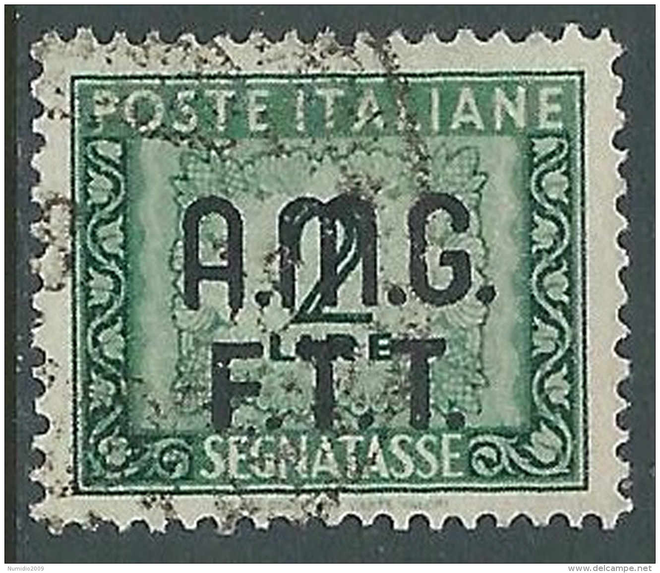 1947-49 TRIESTE A SEGNATASSE USATO 2 LIRE - LL8 - Strafport