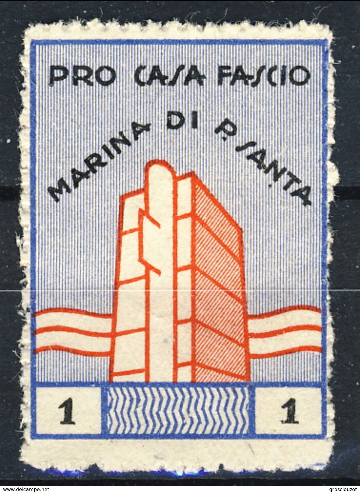 Erinnofili, Italia 193?, Pro Casa Del Fascio Marina Di Pietrasanta L. 1 - Unclassified
