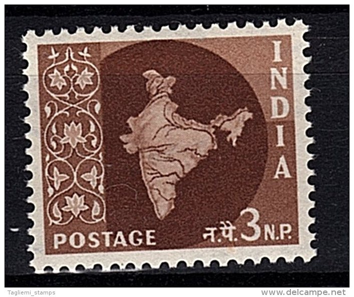 India, 1957, SG 377, MNH (Wmk 69, Mult Stars) - Neufs