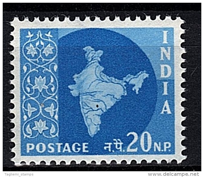 India, 1957, SG 378, MNH (Wmk 69, Mult Stars) - Unused Stamps