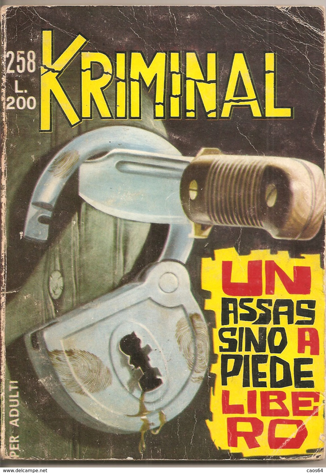 KRIMINAL N. 258 UN ASSASSINO A PIEDE LIBERO CORNO - Altri & Non Classificati