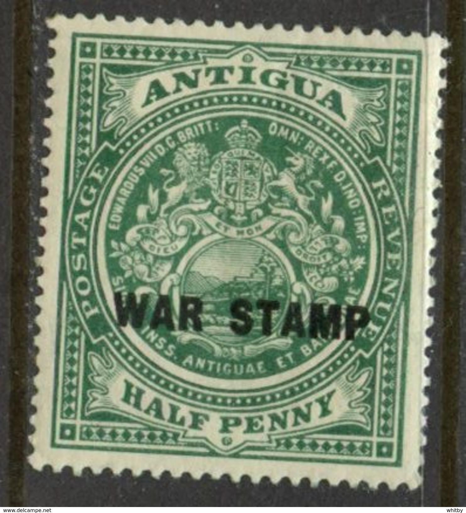 Antigua 1916 1/2p  War Tax Issue #MR1 - 1858-1960 Crown Colony