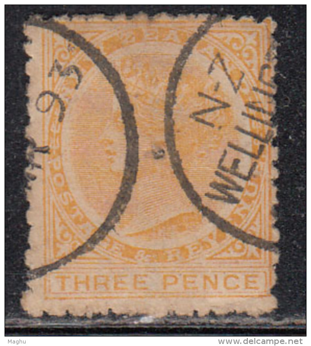 3d Used Perf., 12 X 11&frac12;,  New Zealand 1882  Onwards, - Used Stamps