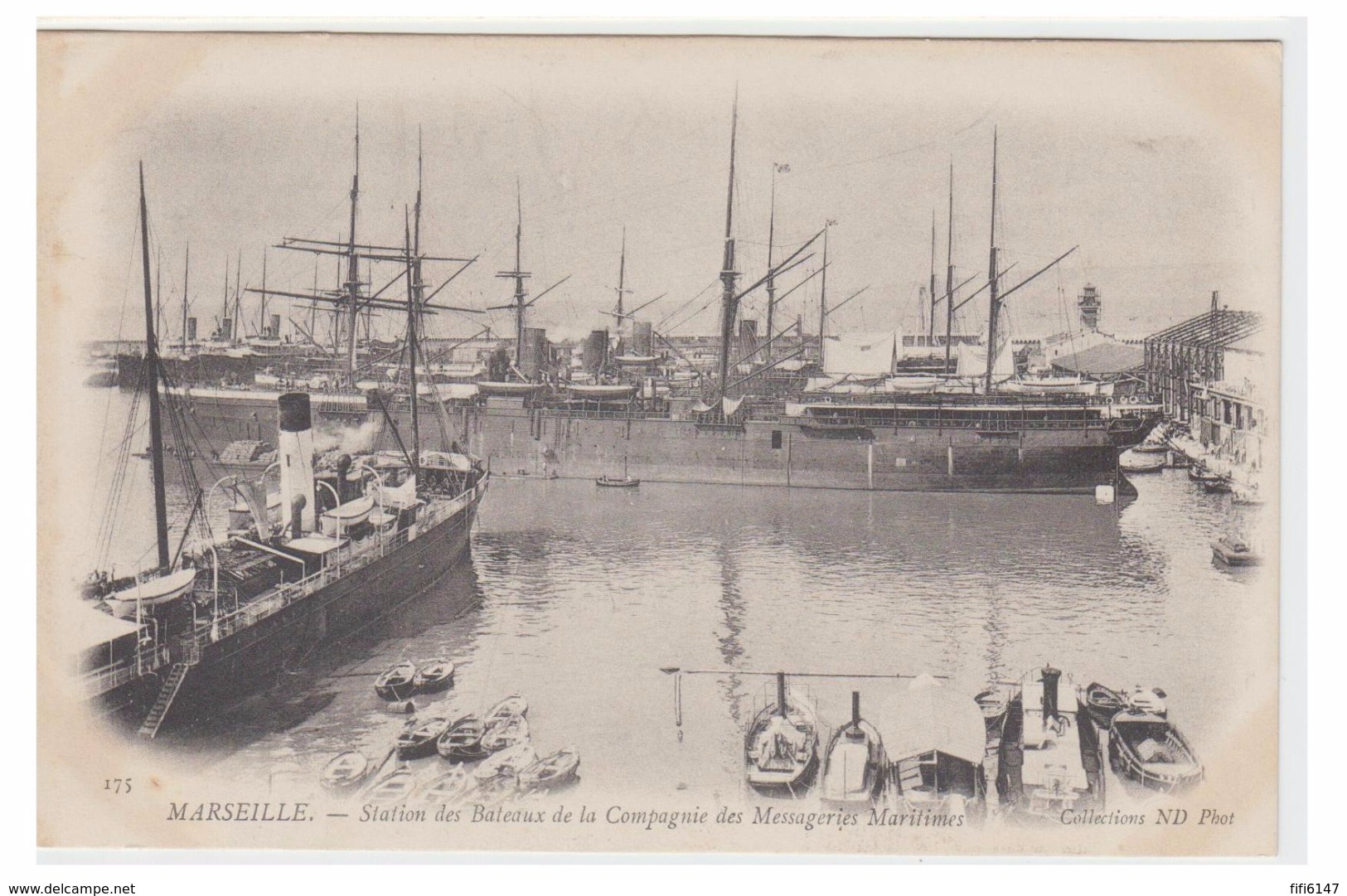 FRANCE -- PAQUEBOTS -- MESSAGERIES MARITIMES -- --PORT DE MARSEILLE - - Paquebots