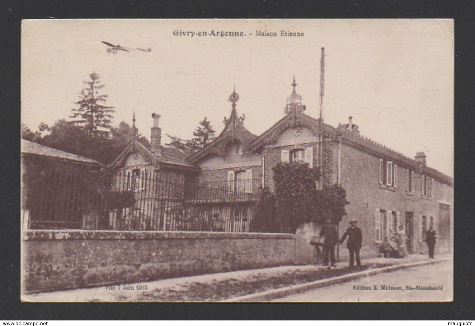 DF / 51 MARNE / GIVRY-EN-ARGONNE / MAISON ETIENNE / ANIMÉE / AÉROPLANE - Givry En Argonne