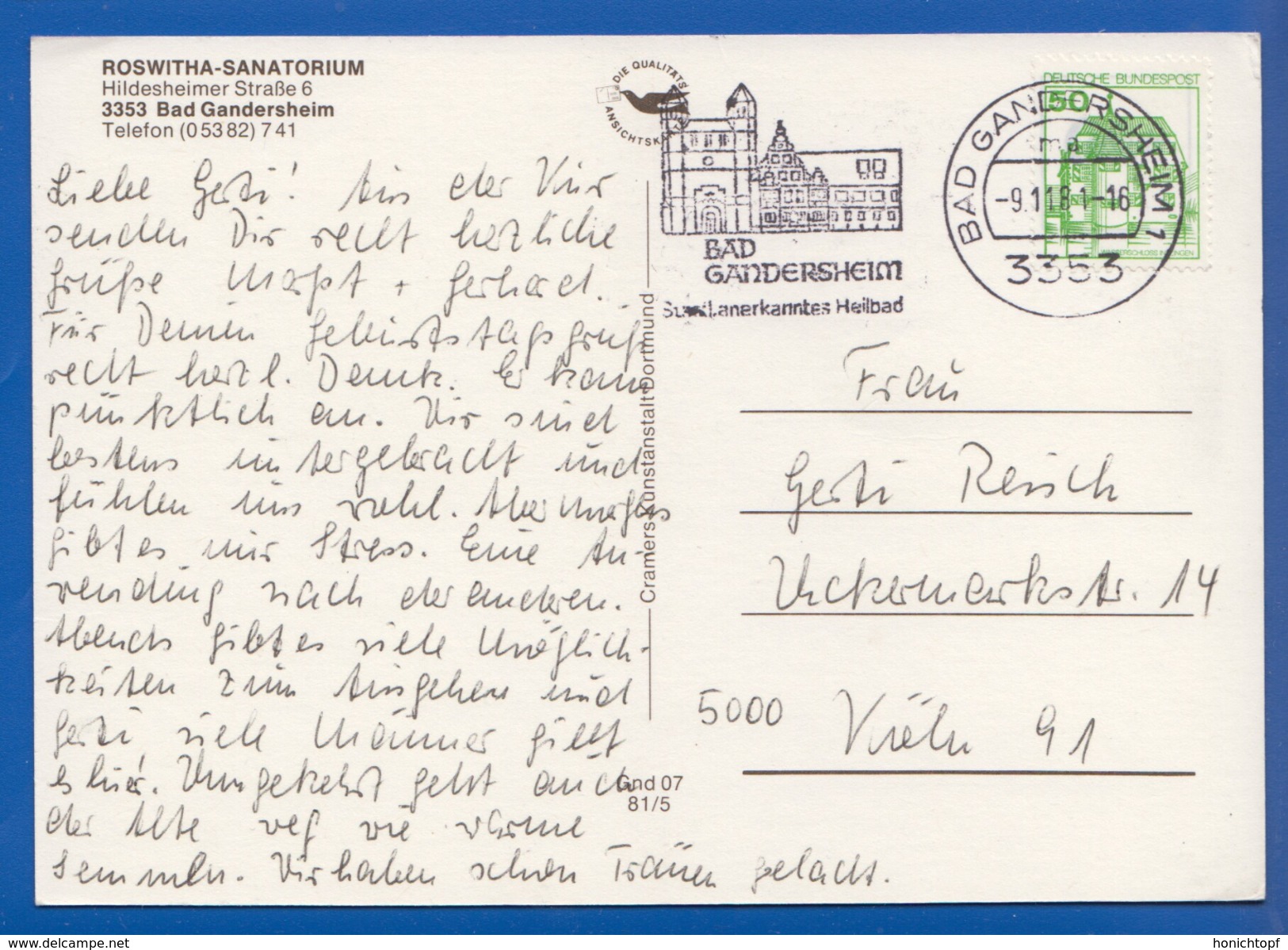 Deutschland; Bad Gandersheim; Multibildkarte Sanatorium Roswitha - Bad Gandersheim