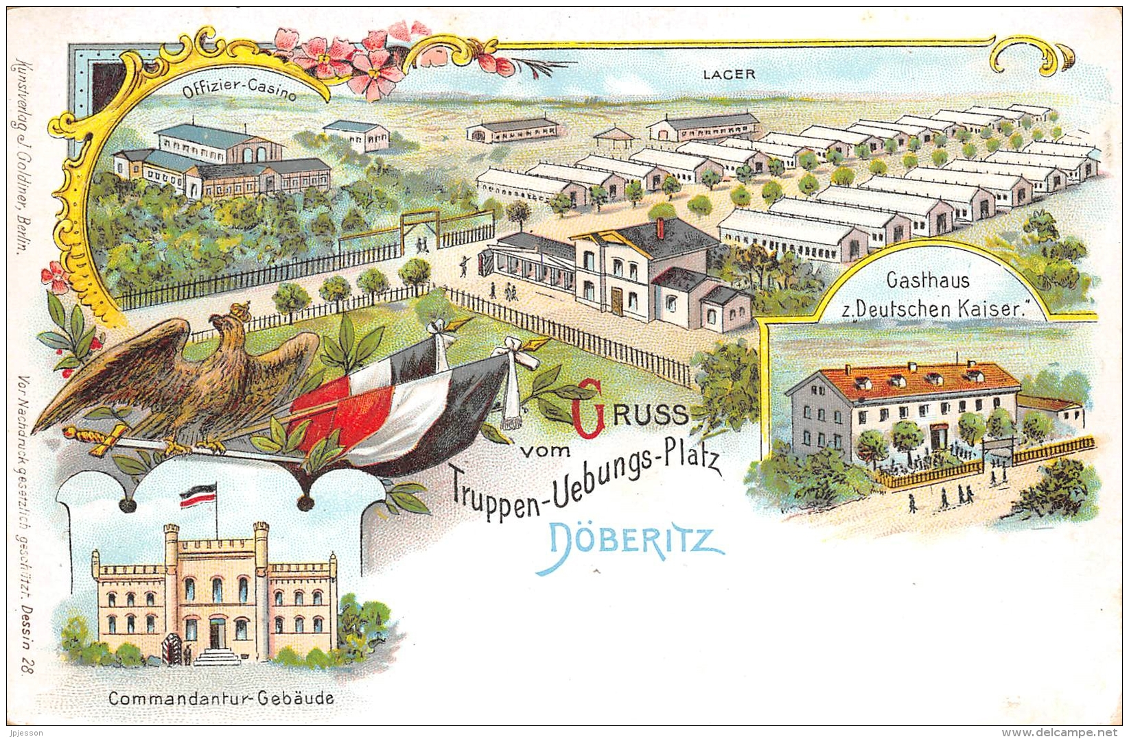 BRANDEBOURG  DOBERITZ    GRUSS VOM TRUPPEN - UEBUNGS - PLATZ   CARTE DESSINEE - Dallgow-Doeberitz