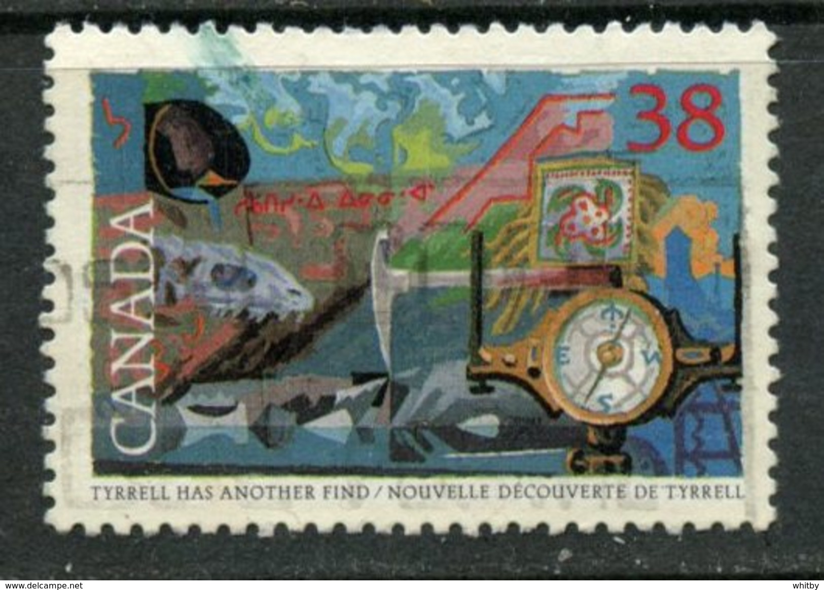 Canada 1989 38 Cent  Joseph Tyrrell Issue #1235  Ink Smear - Variétés Et Curiosités