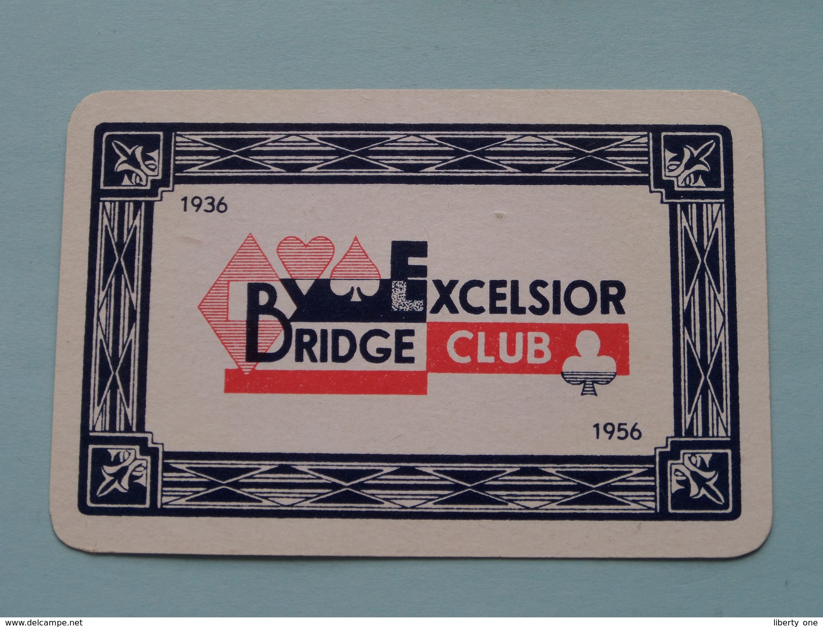 EXCELSIOR BRIDGE CLUB 1936 - 1956 / JOKER ( Details - Zie Foto´s Voor En Achter ) !! - Cartes à Jouer Classiques