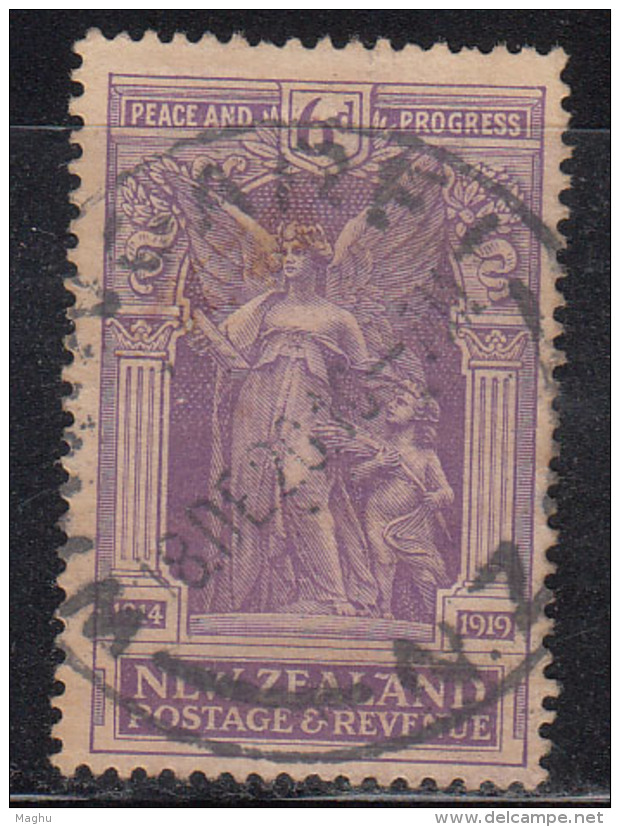 6d Used Victory Series, Peace New Zealand 1920 - Oblitérés