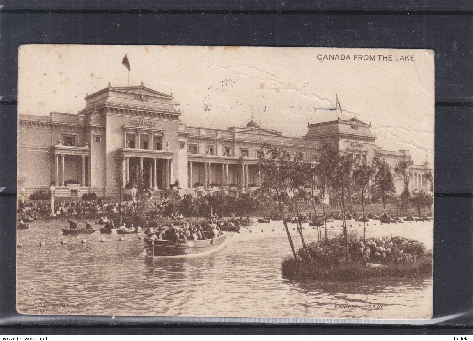 Grande Bretagne - Carte Postale De 1925 - Imprimé - Oblit Empire Exhibition Wembley Park - Vue Du Pavillon Du Canada - Lettres & Documents