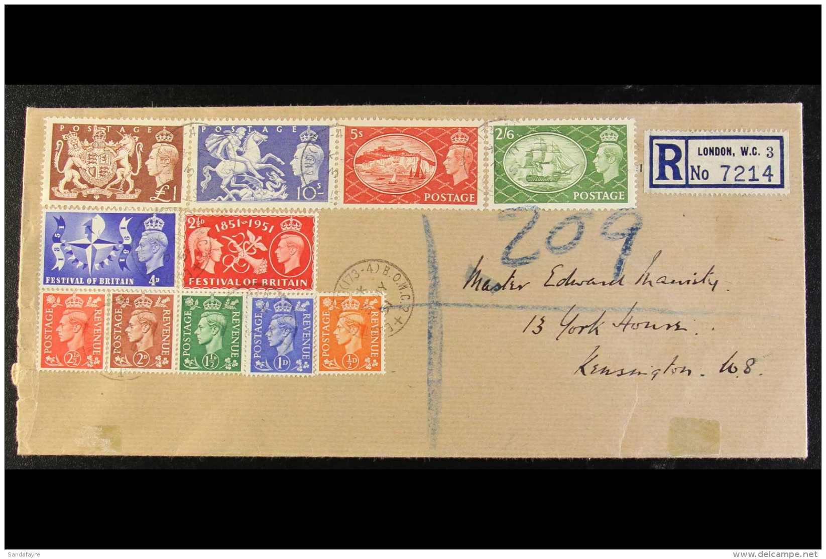 1951 (3rd May) Festival High Values Set, Plus Festival Low Value Definitives Set, Plus The Two Festival... - FDC