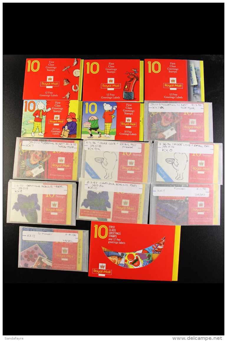 1990-1998 GREETINGS BOOKLETS COLLECTION A Very Fine Complete Run From 1990 &pound;2 Smiles (SG KX1) Through To... - Other & Unclassified