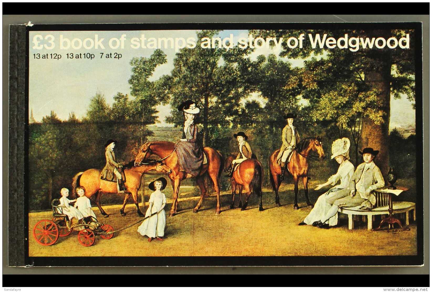 1980 WEDGWOOD BOOKLET VARIETY The Story Of Wedgwood Complete &pound;3 Prestige Booklet, SG DX2, The First Pane Of... - Other & Unclassified