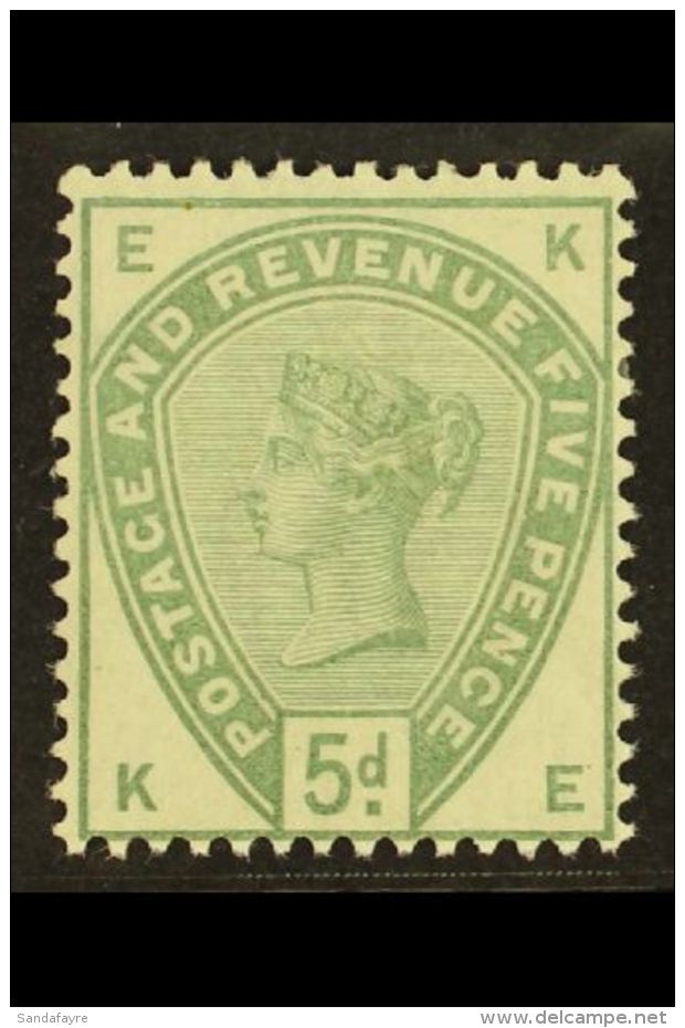 1883-84 5d Dull Green, SG 195, Lightly Hinged Mint. For More Images, Please Visit... - Other & Unclassified