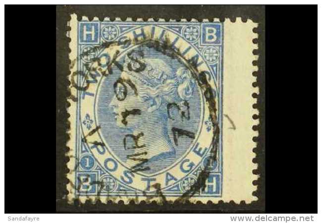 1867-80 2s Deep Blue Wmk Spray, SG 119, Used Wing Margin Example With Lovely Fully- Dated Cds Cancellation. For... - Other & Unclassified