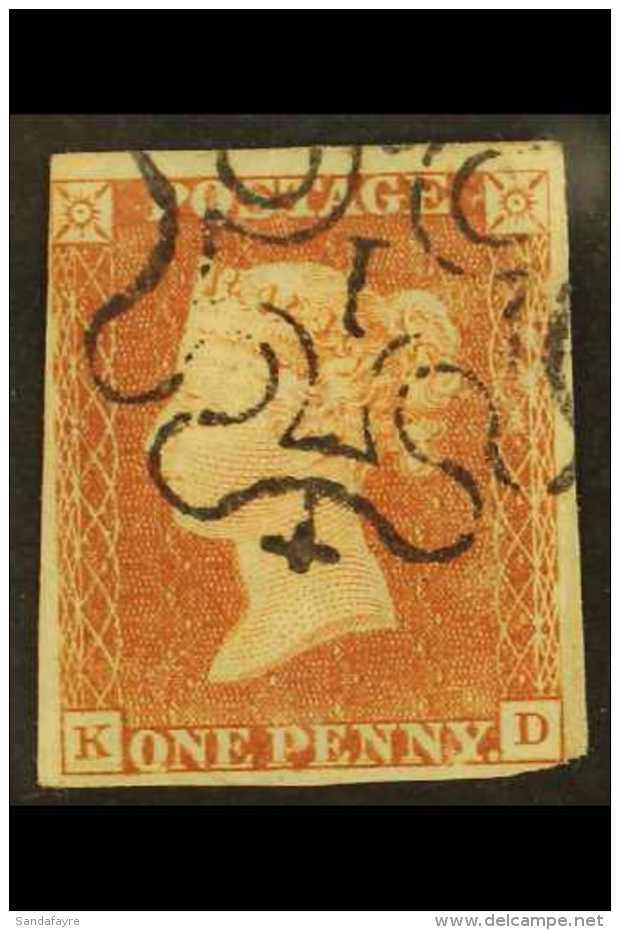 1841 1d Red-brown, SG 7m, "Black" Plate 9 With Number "I" In Maltese Cross Postmark, Good Used For More Images,... - Other & Unclassified