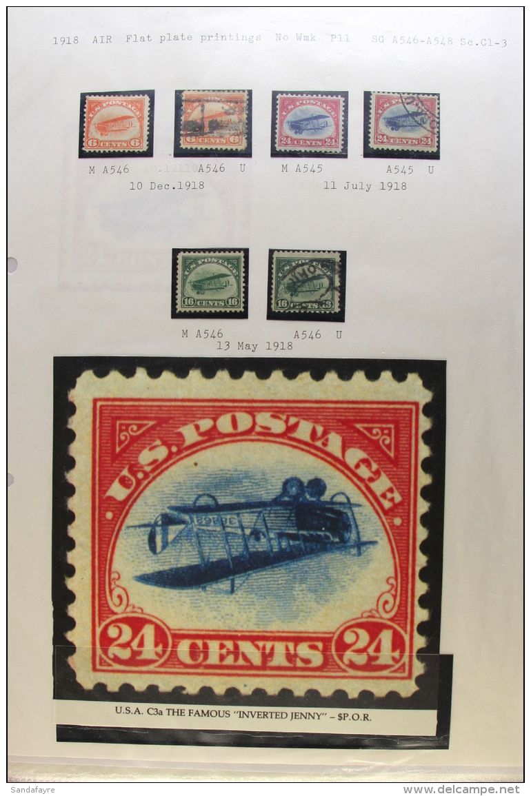 1918-1967 AIR POST COLLECTION Mint, Never Hinged Mint And Used, Plus Covers And Cards. With 1918 Mint Set And Used... - Other & Unclassified