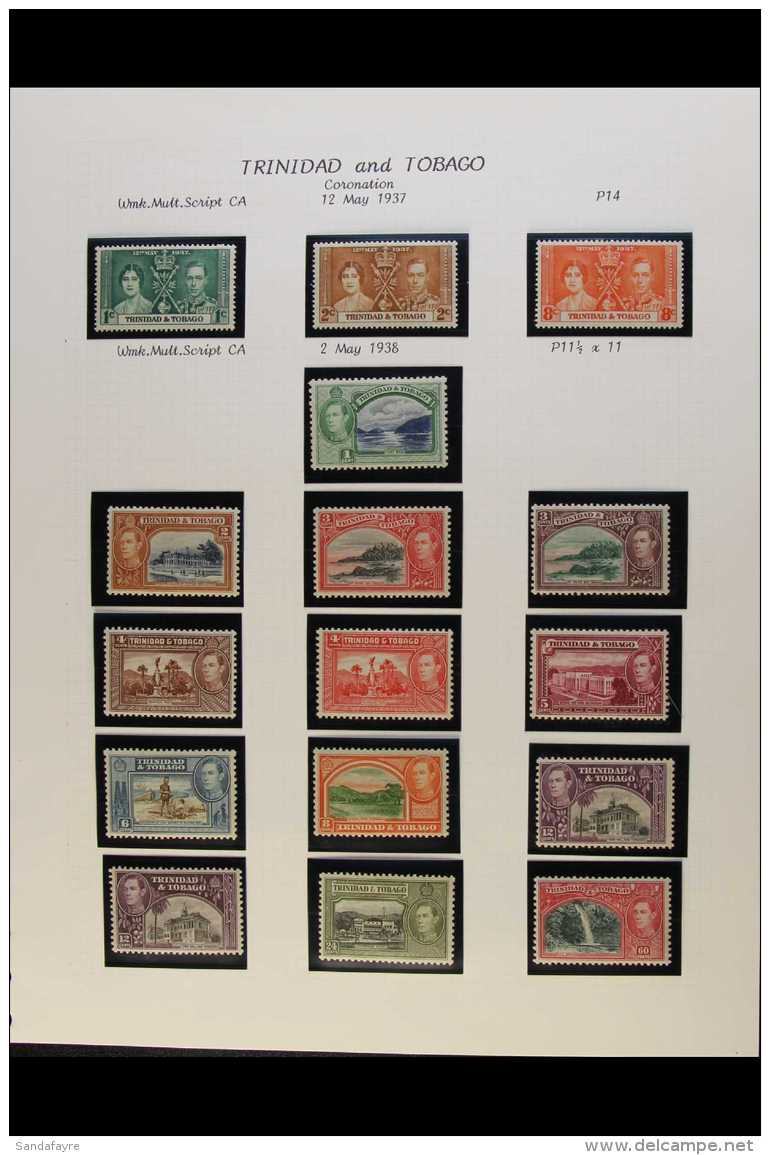 1937-51 KGVI FINE MINT COLLECTION Almost Complete For Period, 1938-44 Defins Incl. 12c Slate-purple Shade, SG... - Trinidad & Tobago (...-1961)
