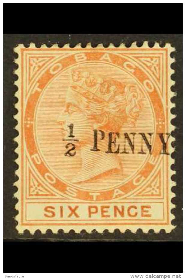 1886-89 &frac12;d On 6d Orange-brown, SG 28, Very Fine Mint. For More Images, Please Visit... - Trinidad & Tobago (...-1961)