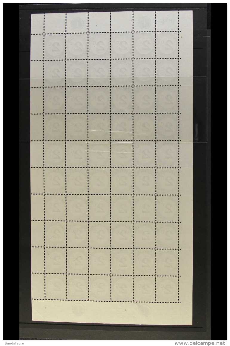 POSTAGE DUES 1947-61 2c Black Chalk Paper Pane Containing "Error St Edwards Crown", SG D26a/D26ac, NHM Pane Of 60... - Trinidad & Tobago (...-1961)