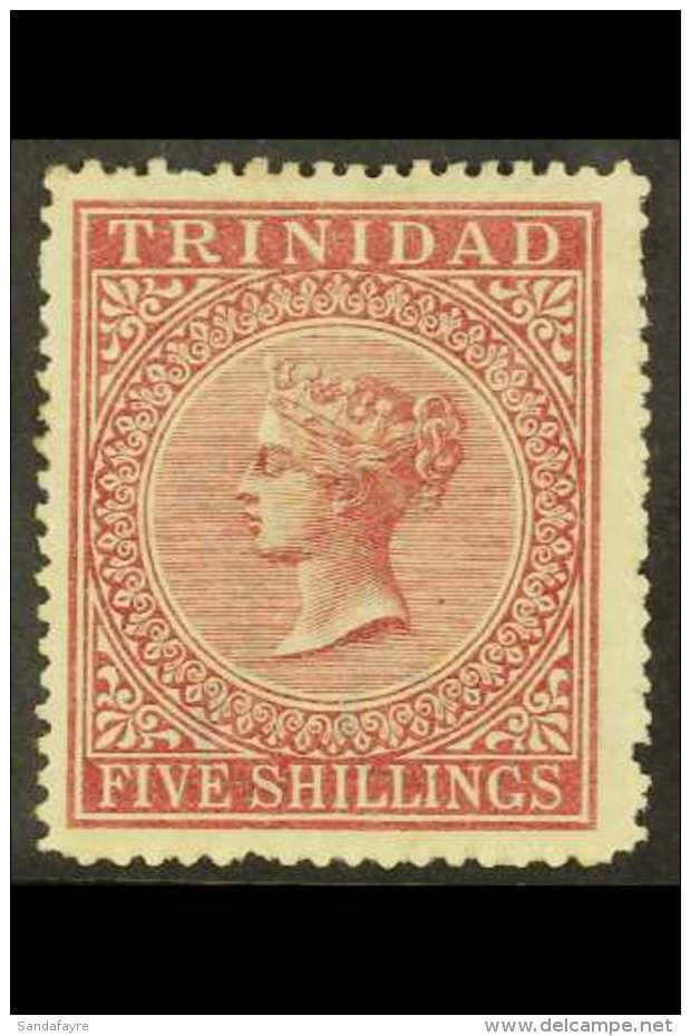 1869 5s Rose-lake, CC Wmk, SG 87, Fine Mint For More Images, Please Visit... - Trinidad & Tobago (...-1961)