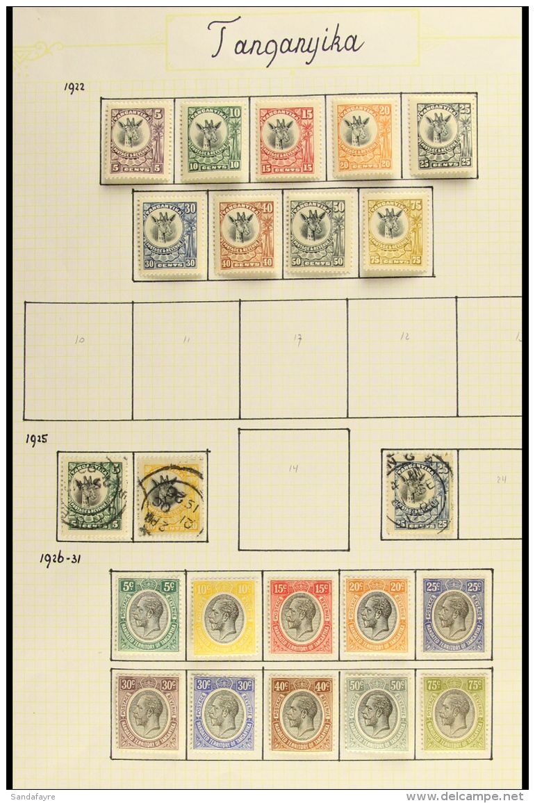 1922-61 ALL DIFFERENT Fine Mint And Used Collection, Includes 1922-24 Giraffes Set To 75c Mint, 1925 5c, 10c And... - Tanganyika (...-1932)