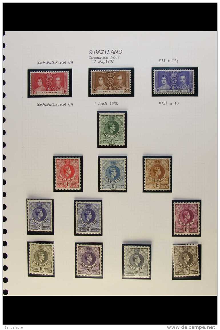 1931-51 KGVI FINE MINT COLLECTION Complete Basic Run For Period, 1938-54 Defins With A Number Of Additional Perfs... - Swaziland (...-1967)