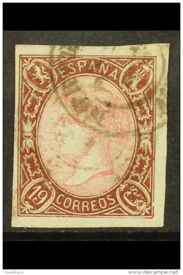 1865 19c Rose And Brown Imperf, SG 83 (Michel 62), Fine Used With 4 Margins &amp; Fresh Original Colours. Signed... - Other & Unclassified