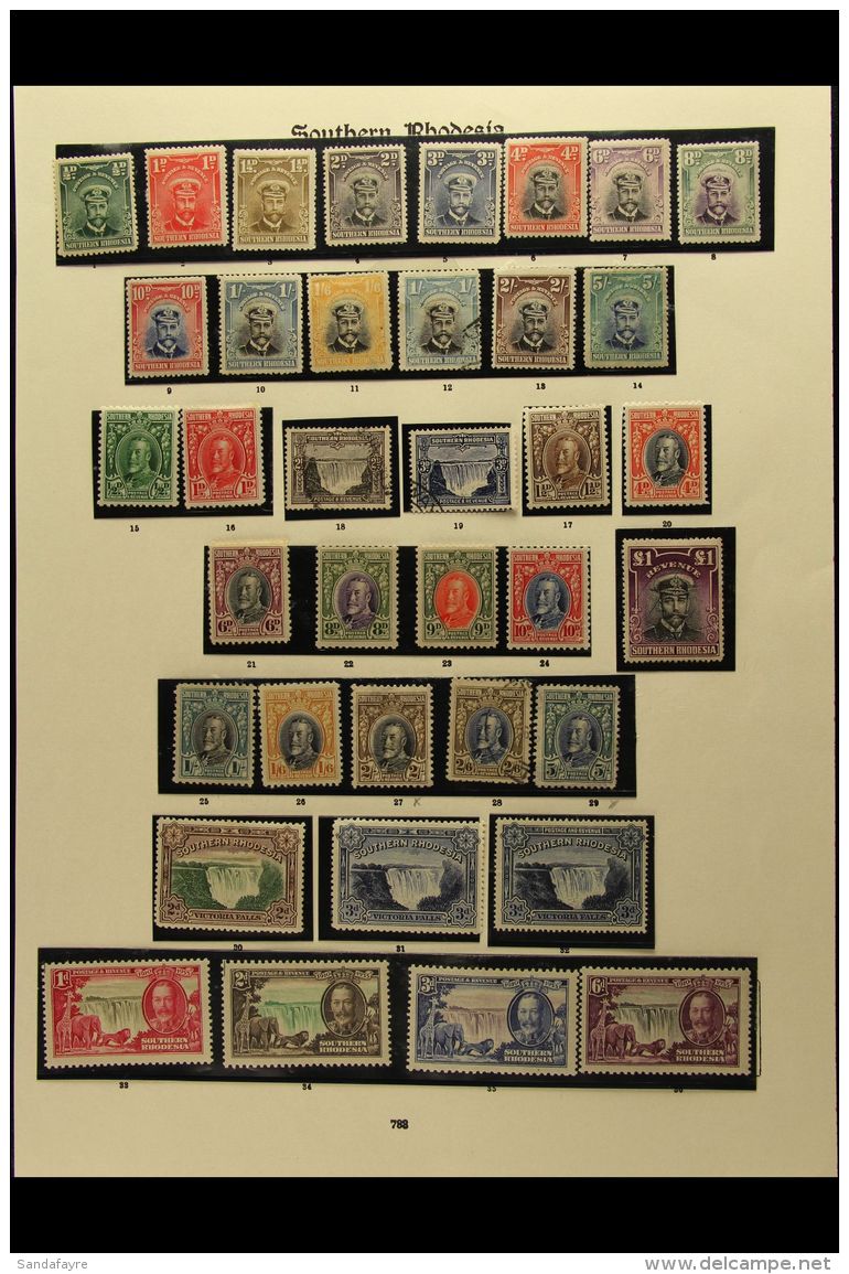 1924-1935 COLLECTION In Hingeless Mounts On Pages, Mostly Mint, Inc 1924-29 Set (ex 1s6d) Mint, Plus &pound;1... - Southern Rhodesia (...-1964)