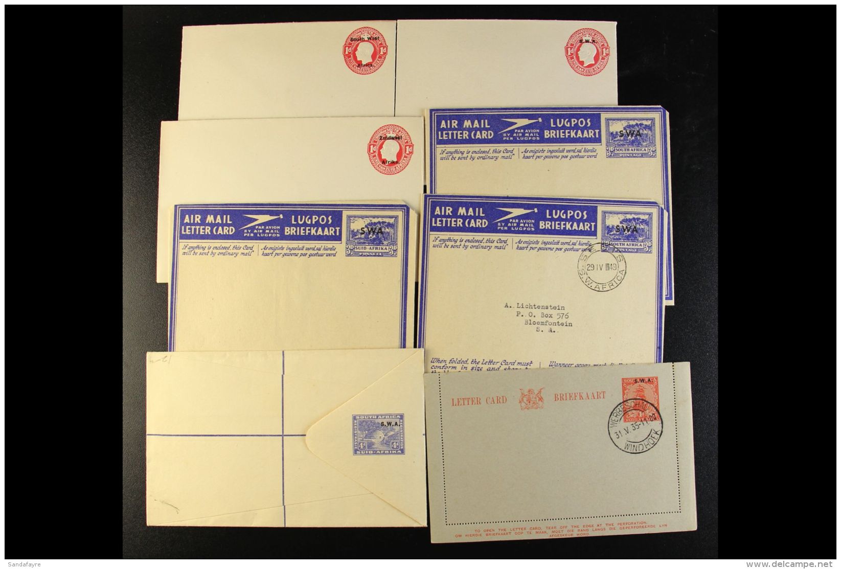 POSTAL STATIONERY 1920's To 1950's High Quality Mostly Unused Hoard. Note Overprinted South Africa KGV 1d... - South West Africa (1923-1990)