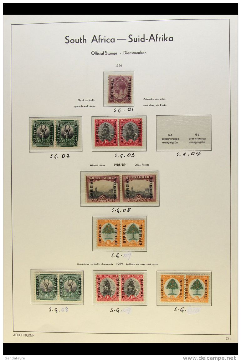 OFFICIALS COLLECTION 1926-54 MINT COLLECTION On Hingeless Pages, Includes 1926 To 2d, 1928-30  2d &amp; 6d,... - Unclassified