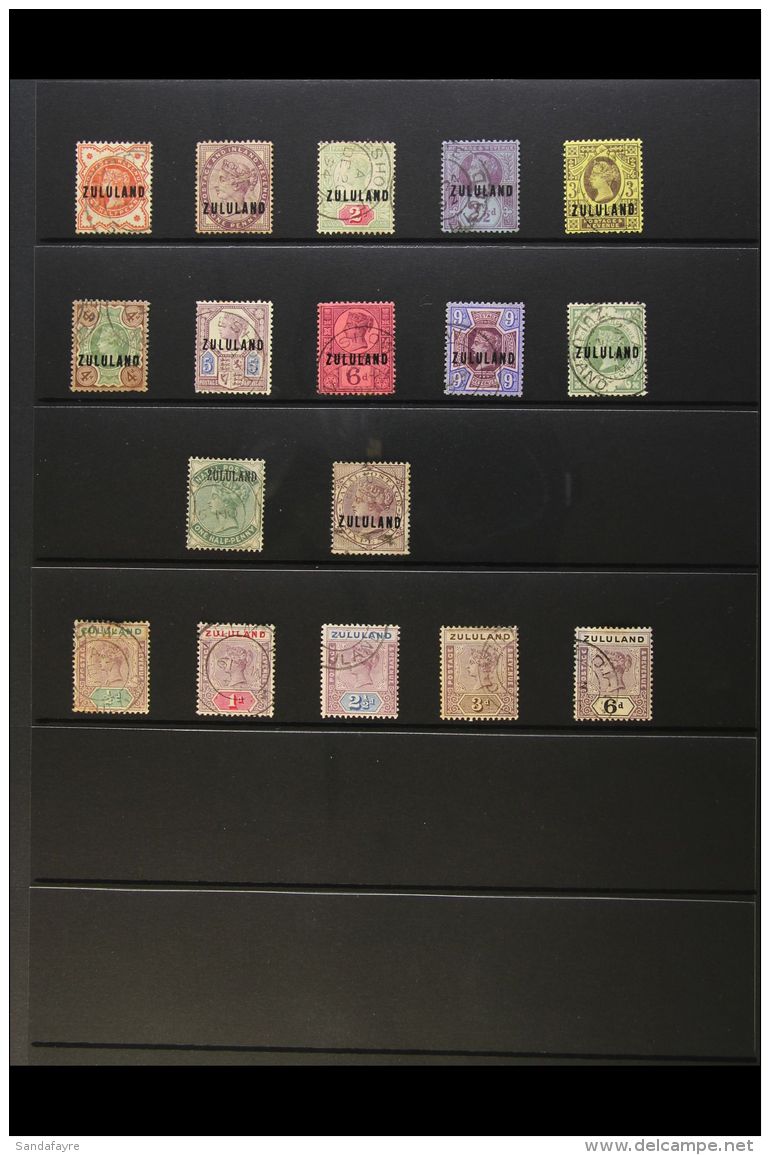 ZULULAND All Different Used Collection. With 1888-93 GB Overprinted Set To 1s, Plus Natal Overprinted &frac12;d... - Unclassified