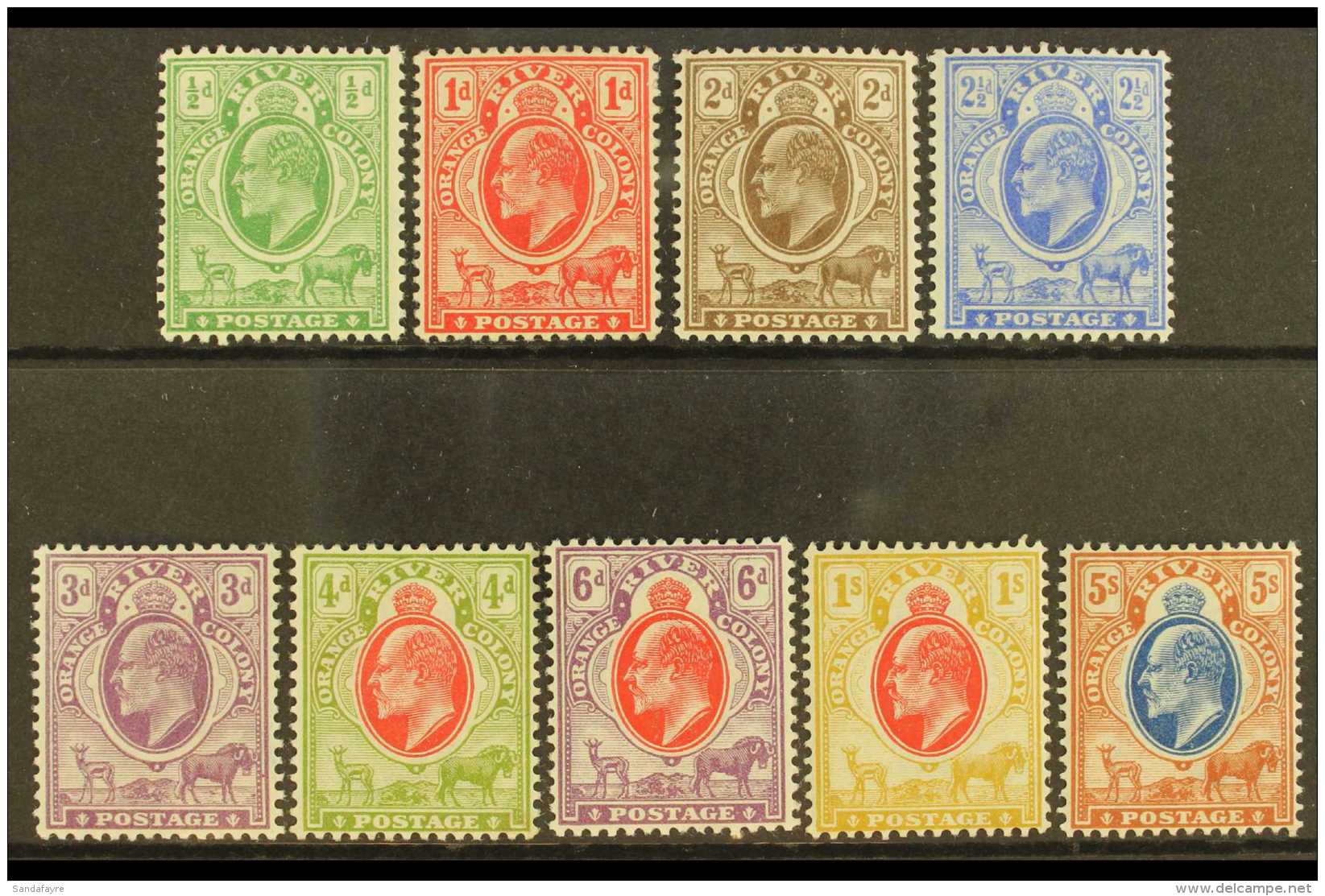 ORANGE FREE STATE 1903-04 KEVII Definitive Complete Set, SG 139/147, Very Fine Mint (9 Stamps) For More Images,... - Unclassified
