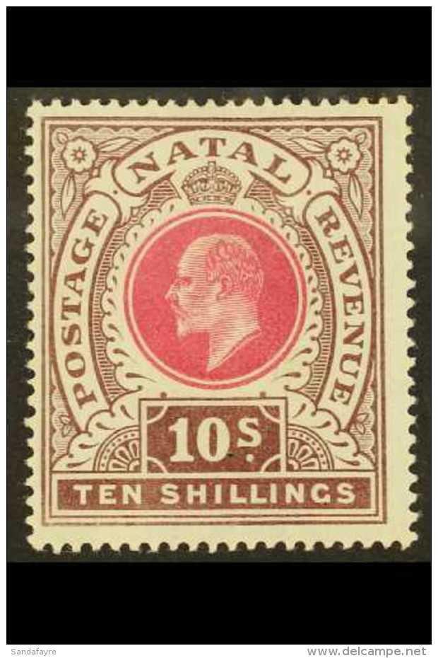 NATAL 1902 KEVII 10s Deep Rose And Chocolate, SG 141,fine Fresh Mint. For More Images, Please Visit... - Unclassified