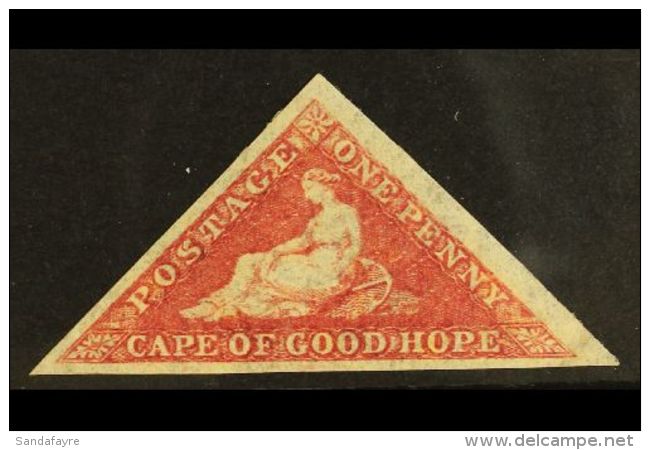 CAPE OF GOOD HOPE 1855 1d Rose On Cream Paper, SG 5a, Superb Mint, Large Part Og. For More Images, Please Visit... - Unclassified