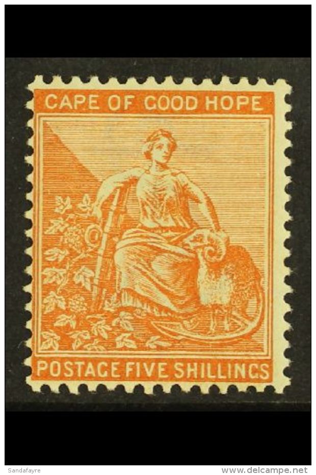 CAPE OF GOOD HOPE 1893-96 5s Brown- Orange Top Value, SG 68, Very Fine Mint. For More Images, Please Visit... - Unclassified