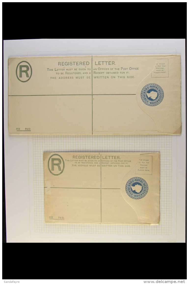 1870's-1900's POSTAL STATIONERY. Unused Collection Of Postcards, Envelopes &amp; Registered Letters On Leaves, Inc... - Unclassified