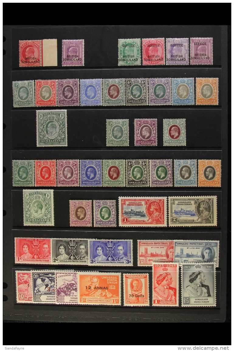 1903-52 MINT COLLECTION. A Mint Collection Presented On A Stock Page. Includes KEVII Range To 1r, KGV Range To 1r... - Somaliland (Protectorate ...-1959)