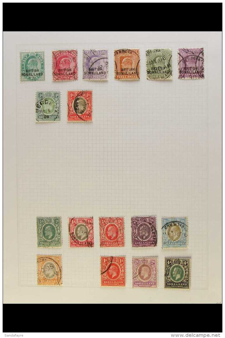 1903-1951 FINE USED All Different Small Collection. Note 1905-11 Range To 12a Including &frac12;a Bluish Green (SG... - Somaliland (Protectorate ...-1959)