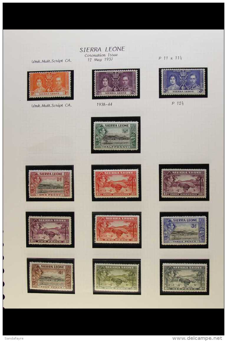 1937-49 KGVI FINE MINT COLLECTION Complete Basic Run Of KGVI Issues, SG 185/208, Fine Mint (27 Stamps). For More... - Sierra Leone (...-1960)