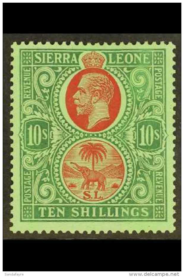 1921-27 10s Red &amp; Green On Green, SG 146, Fine Mint, Very Fresh. For More Images, Please Visit... - Sierra Leone (...-1960)