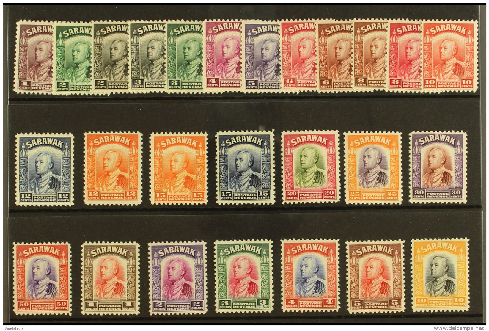 1934-41 Definitives Complete Set, SG 106/25, Very Fine Mint. Fresh And Attractive! (26 Stamps) For More Images,... - Sarawak (...-1963)