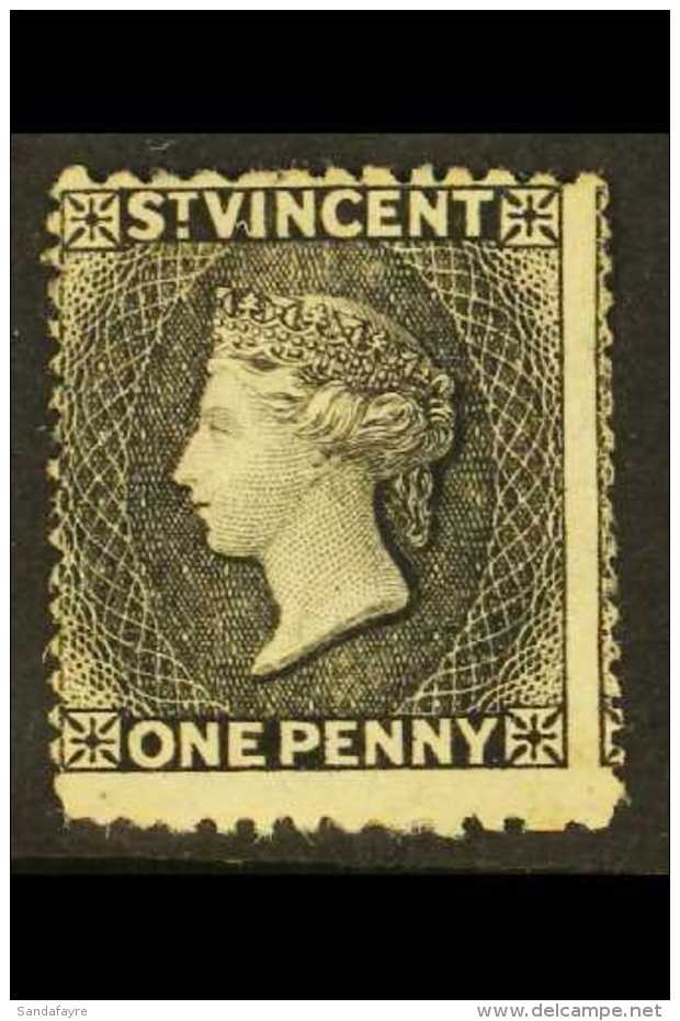 1875-78 1d Black, Perf 11 To 12&frac12; X 15, SG 22, Fine Fresh Mint. For More Images, Please Visit... - St.Vincent (...-1979)