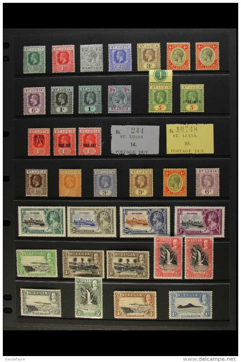 1912-1936 MINT KGV COLLECTION An Attractive Collection, ALL DIFFERENT And Presented On A Stock Page. Includes... - St.Lucia (...-1978)