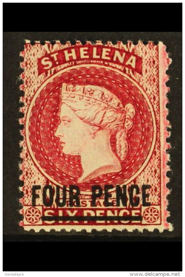 1864-80 4d Carmine Perf 14 X 12&frac12;, SG 24, Fresh Mint. For More Images, Please Visit... - Saint Helena Island